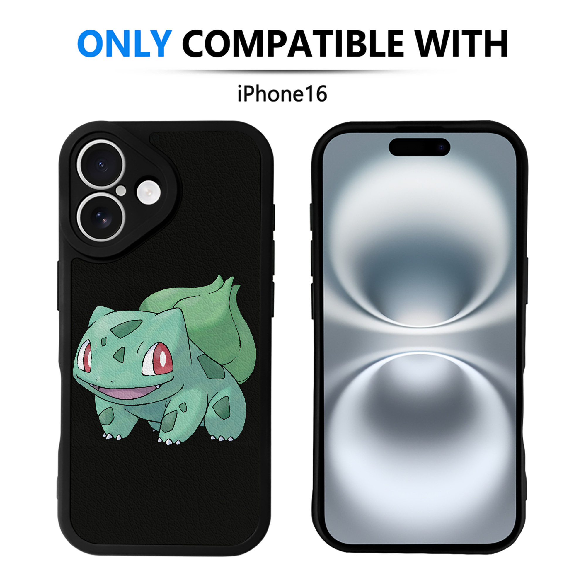 （画像用） ポケットモンスター Pokémon 【iPhone 16シリーズ対応】シリコンスマホケース（レザー調） 材質：シリコン
